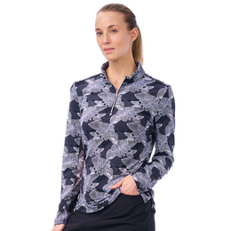 Momentum Collection: Layne Floral Quarter Zip Pull Over